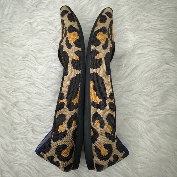 Rothy’s Women’s The Point Leopard Cheetah Animal Print Flat Size 6.5 - Picture 7 of 10